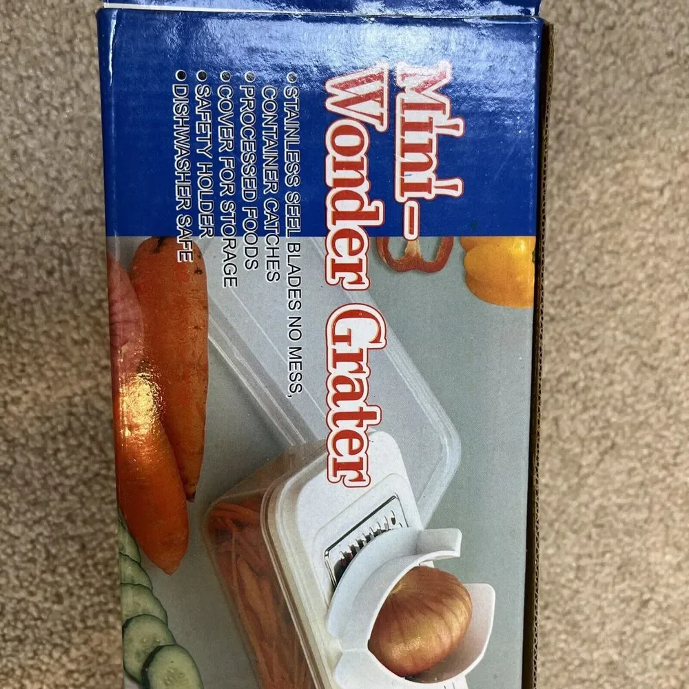 VTG Mini Wonder Multi-Purpose Vegetable Slicer Grater Shredder Set‎ Box Damaged